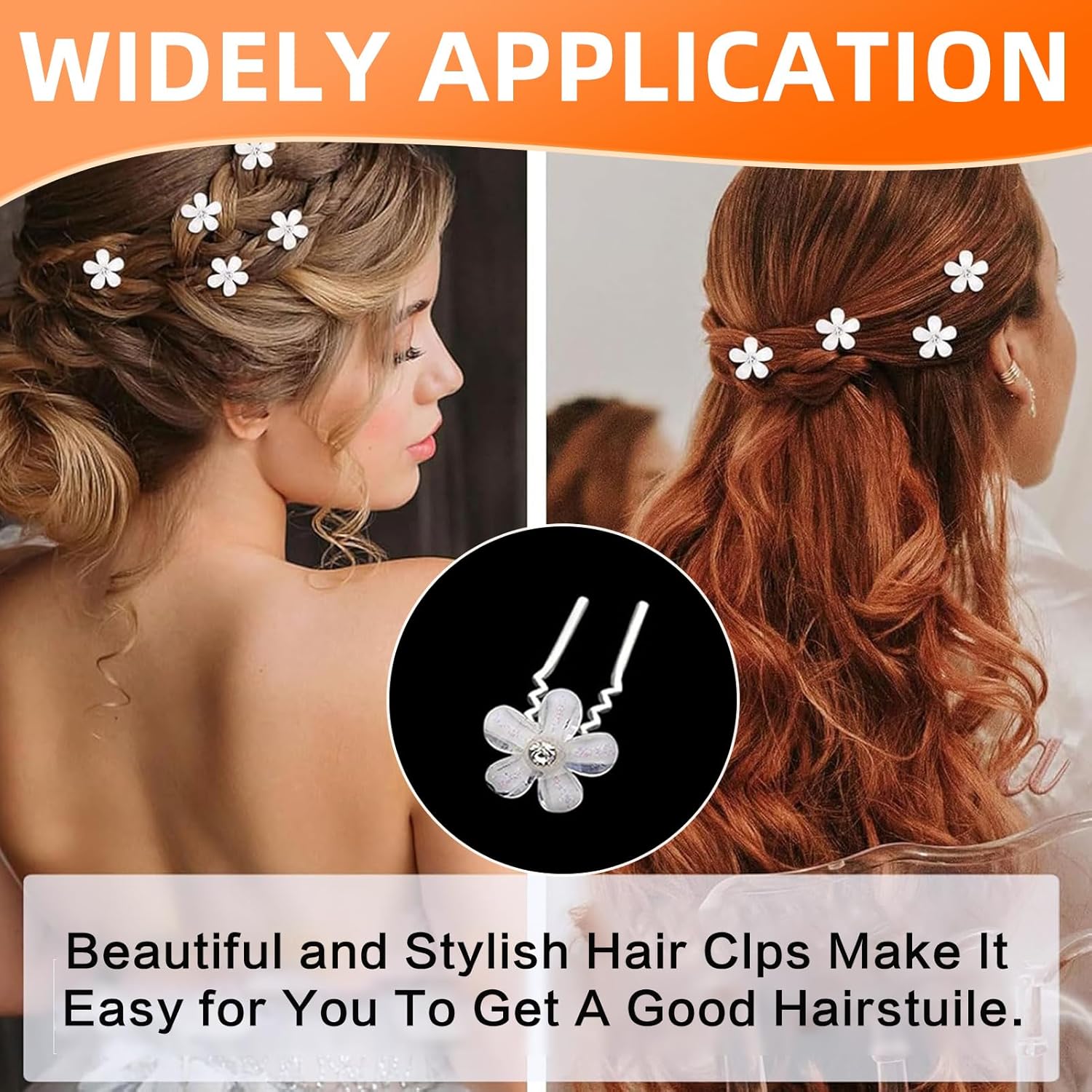 Épingles à cheveux de mariage : 20 pièces élégantes pour sublimer votre coiffure spéciale Accessoires en forme de U ornés de perles et de cristaux pour demoiselles d'honneur et mariées – Image 4