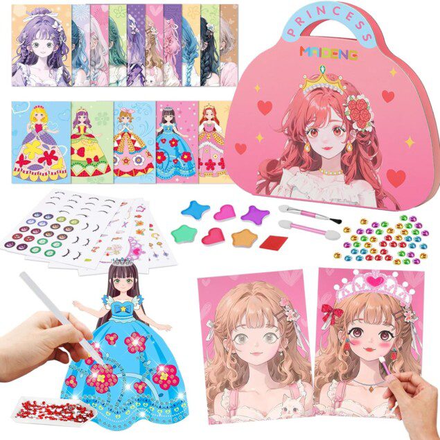 Livre de maquillage pour princesses : activités manuelles créatives pour enfants de 4 à 10 ans