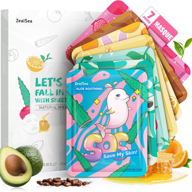 Masque hydratant visage : soin naturel et kawaii pour femmes et filles lors des anniversaires et pyjama parties