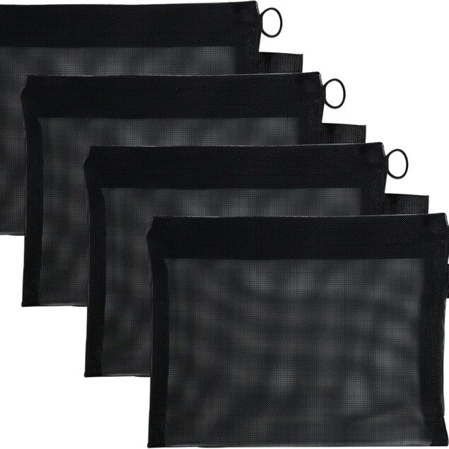 Lot de 4 sacs de rangement de maquillage en maille : élégance et praticité pour les passionnées de beauté