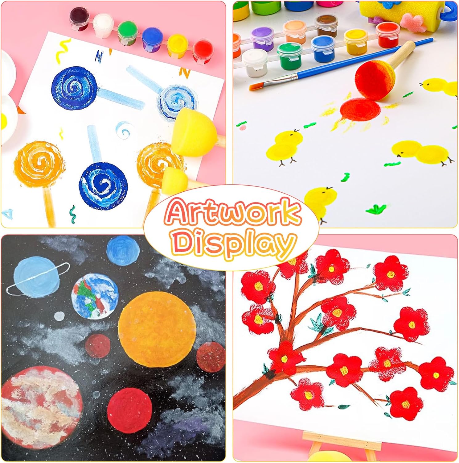 Pinceaux et éponges pour enfants : 30 pièces pour éveiller leur créativité en peinture et bricolage – Image 6