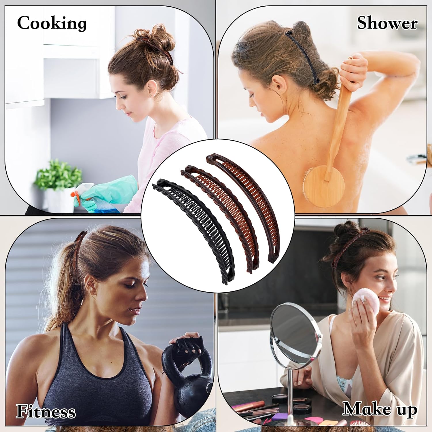 Pinces à cheveux banane : 3 pièces vintage élégantes pour femmes, l'accessoire de beauté idéal pour un style raffiné – Image 7