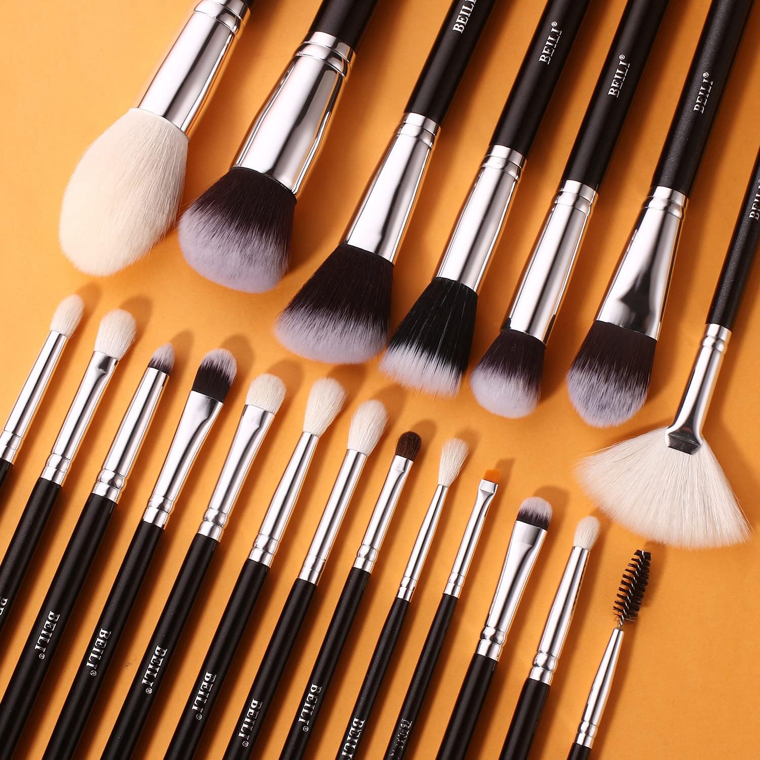 Pinceaux maquillage professionnels : le kit ultime de 20 pièces pour un teint parfait Découvrez notre kit de pinceaux maquillage de qualité supérieure, conçu pour les passionnées de beauté souhaitant appliquer fond de teint, poudre, anti-cernes et ombres à paupières avec une précision inégalée. Offrez-vous un rendu impeccable grâce à des poils en chèvre naturels et synthétiques, idéaux pour un maquillage lumineux et durable. – Image 5