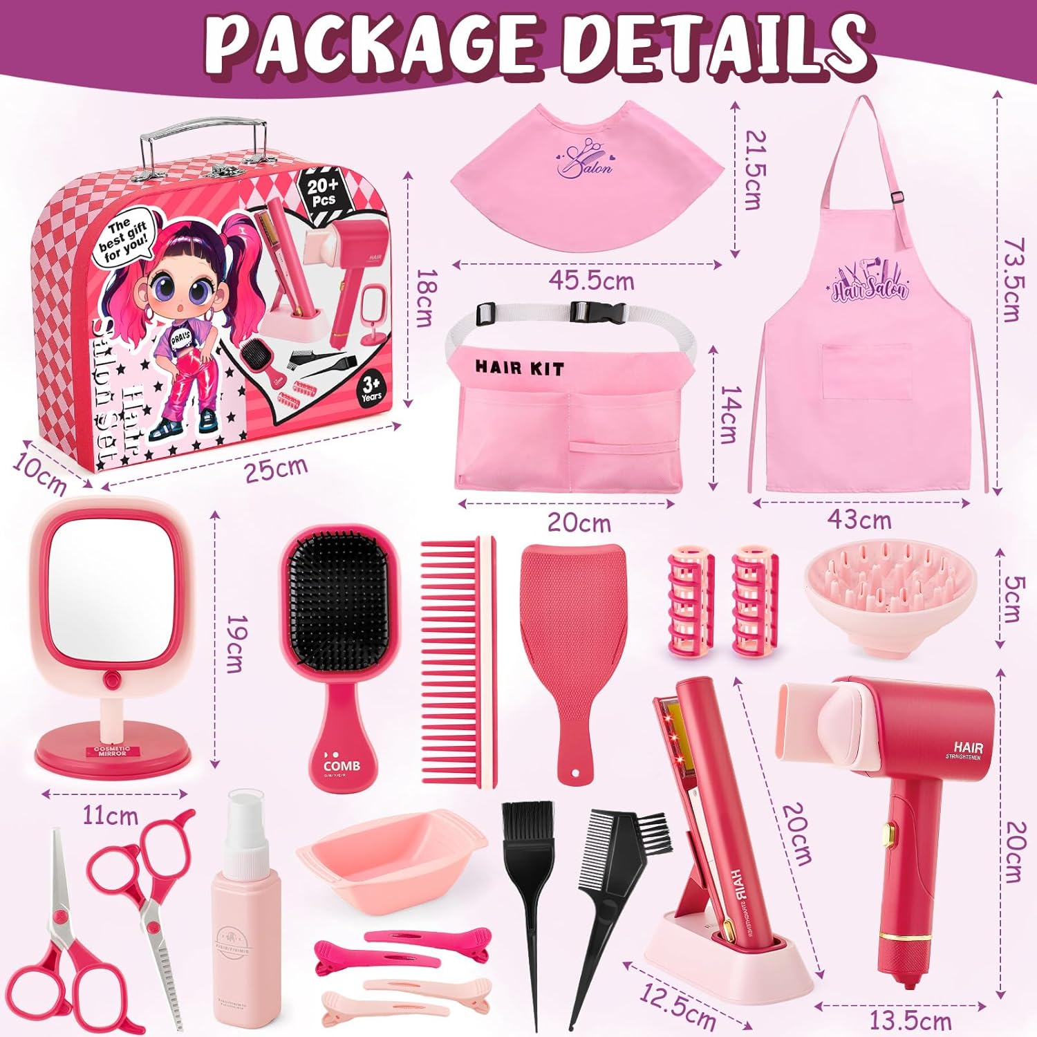 Coiffure et maquillage pour enfant : le kit complet de beauté pour filles de 3 à 8 ans – Image 2