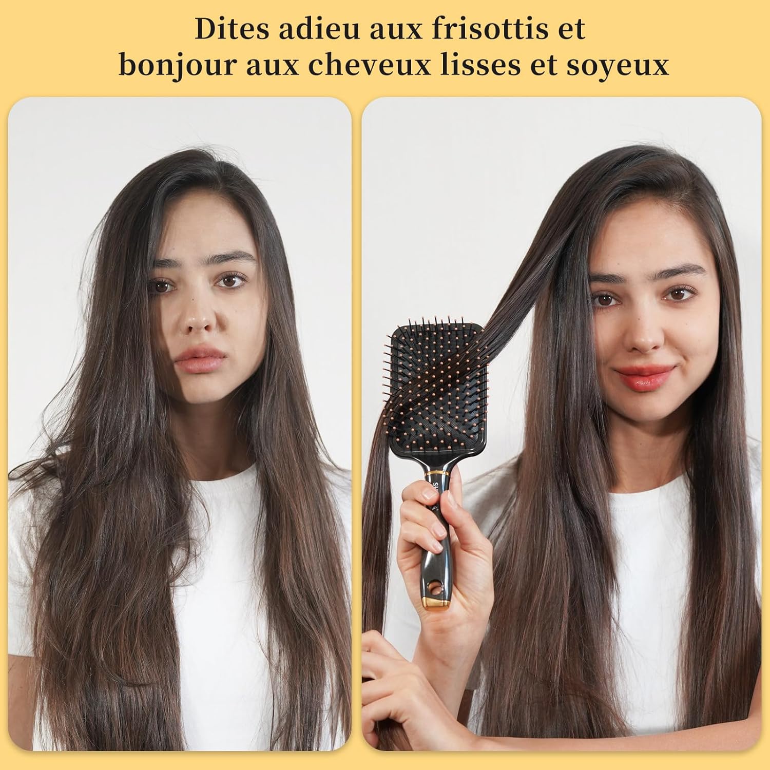 Brosse démêlante SHINLEA : l'alliée parfaite pour les femmes souhaitant un brushing lissant sans emmêlement ni casse – Image 5