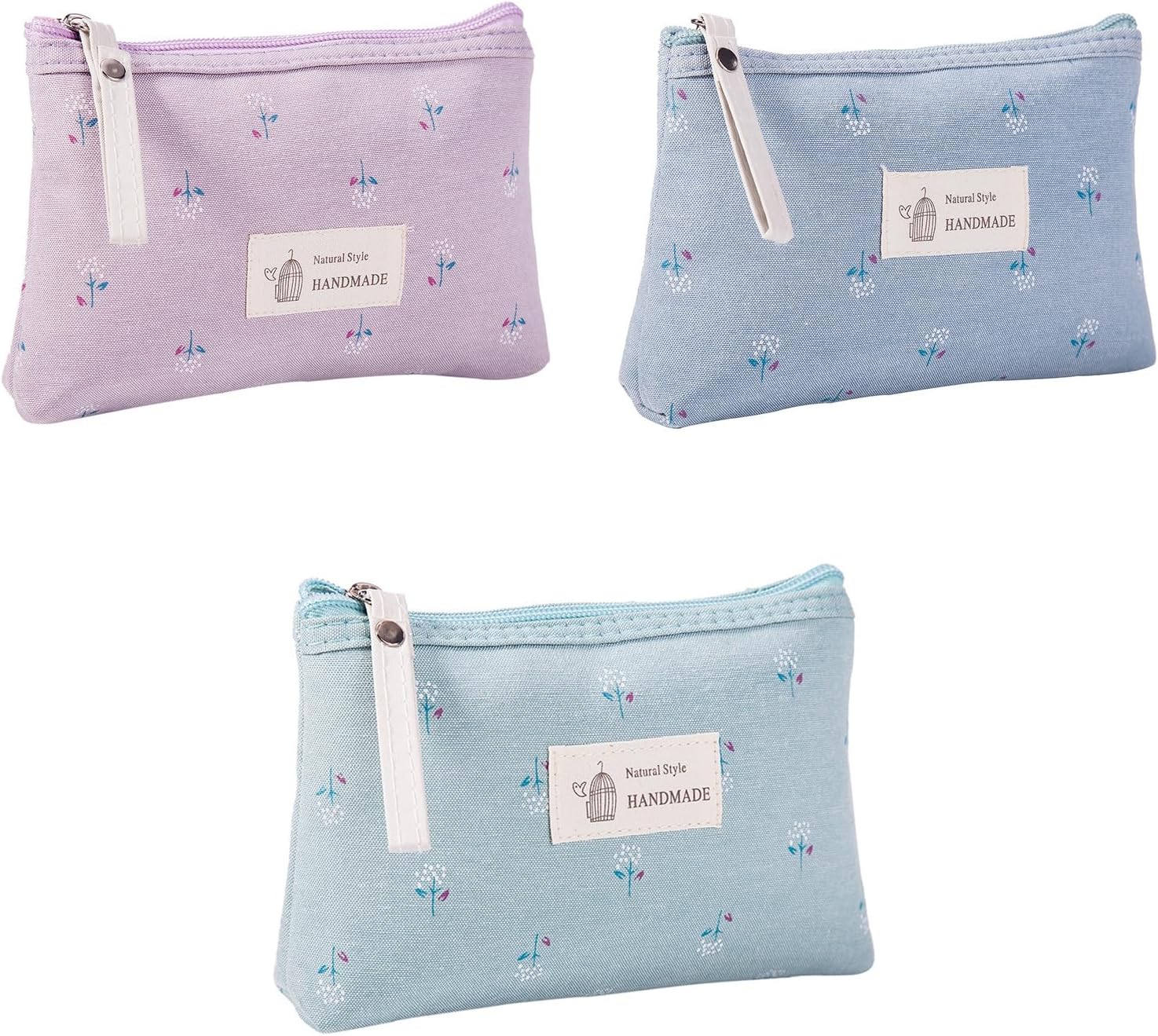 Trousse de maquillage élégante : 3 pièces en toile pour les voyages et le fitness