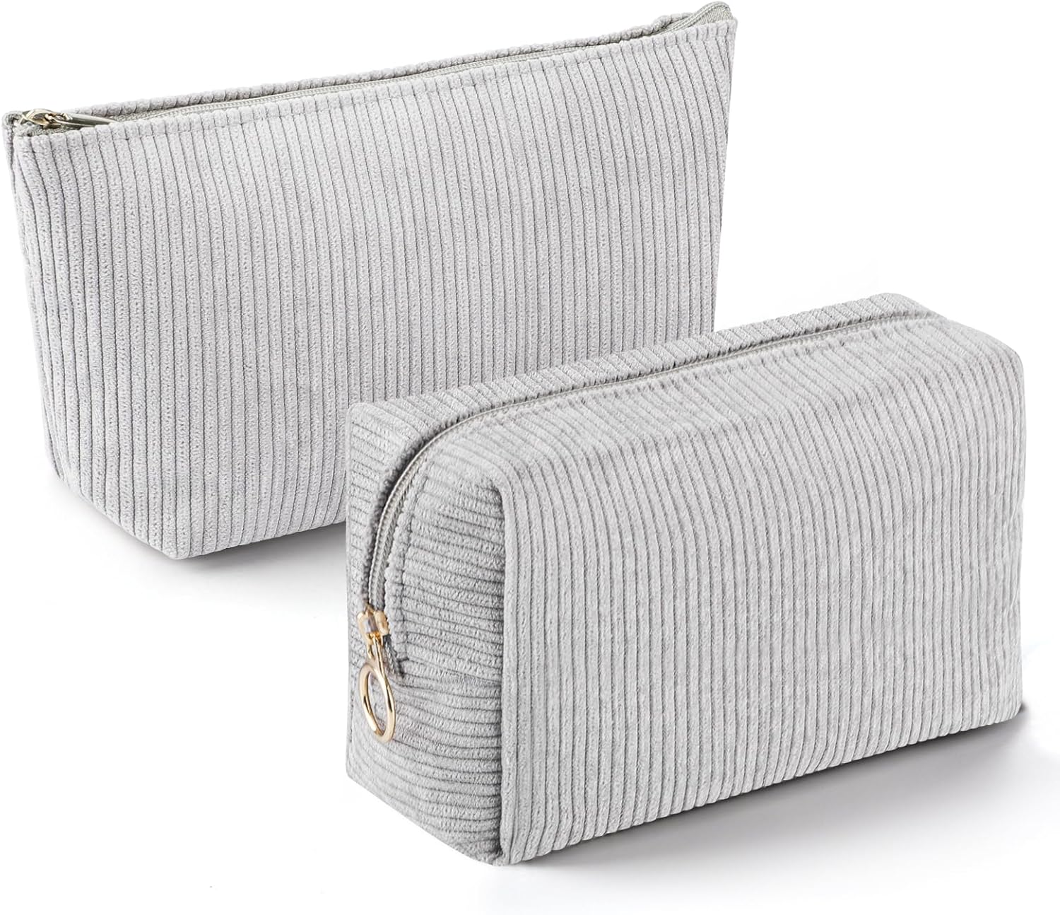 Pochette de maquillage en velours côtelé : élégance et praticité pour femme en voyage