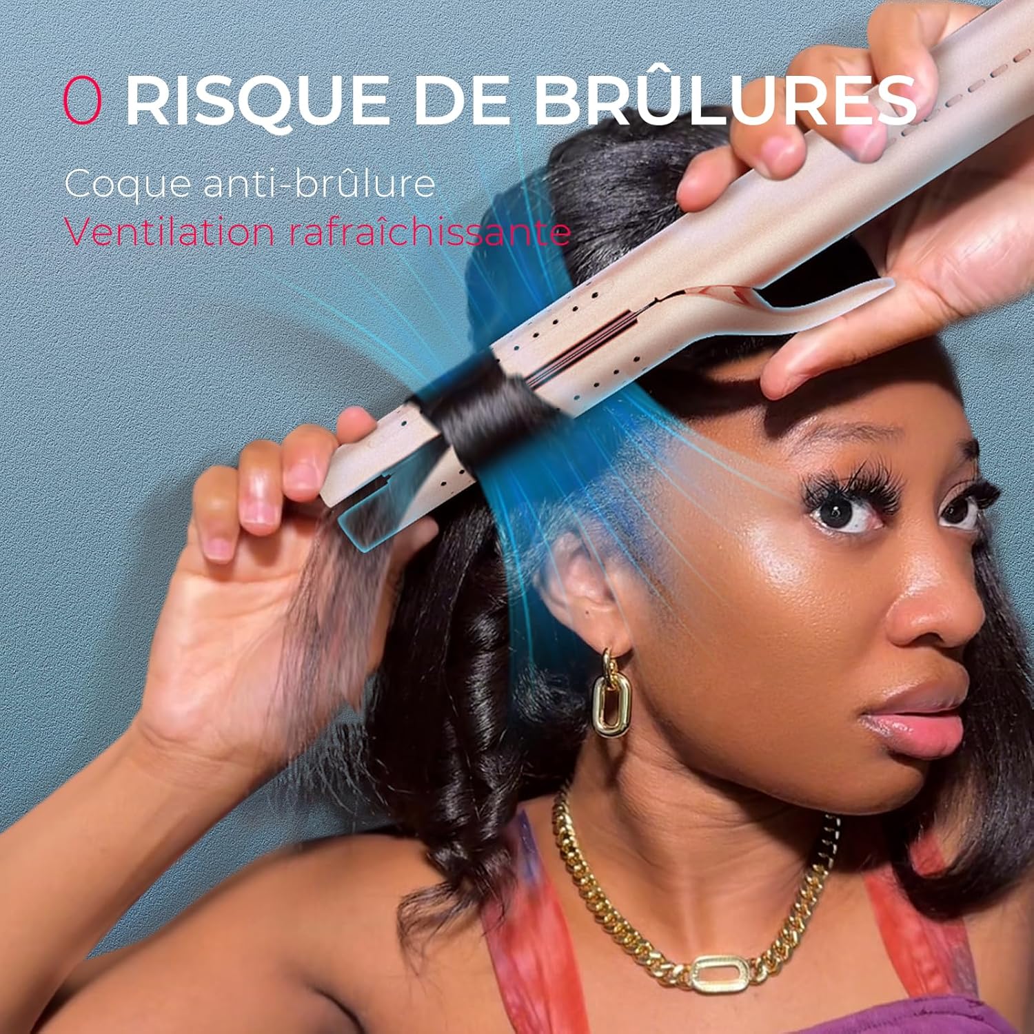 Lisseur boucleur 2 en 1 pour des cheveux lisses et bouclés en un clin d'œil : profitez d'un lissage rapide et de boucles durables – Image 5