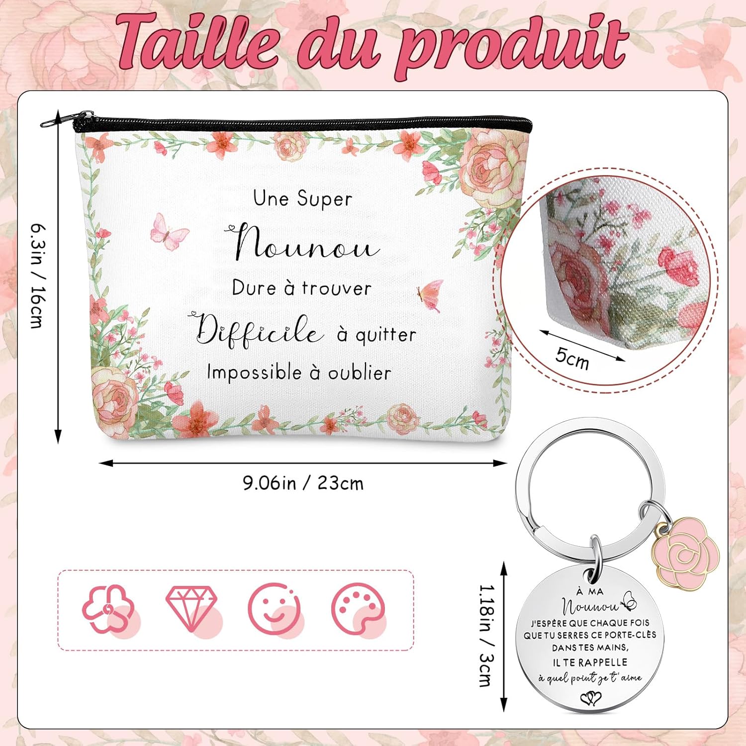 Trousse de maquillage et porte-clés : le cadeau parfait pour remercier votre nounou – Image 3
