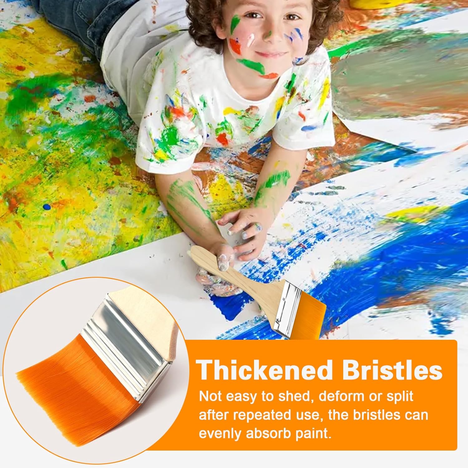 Pinceaux plats de peinture pour artistes : 12 pièces pour des créations éclatantes – Image 4