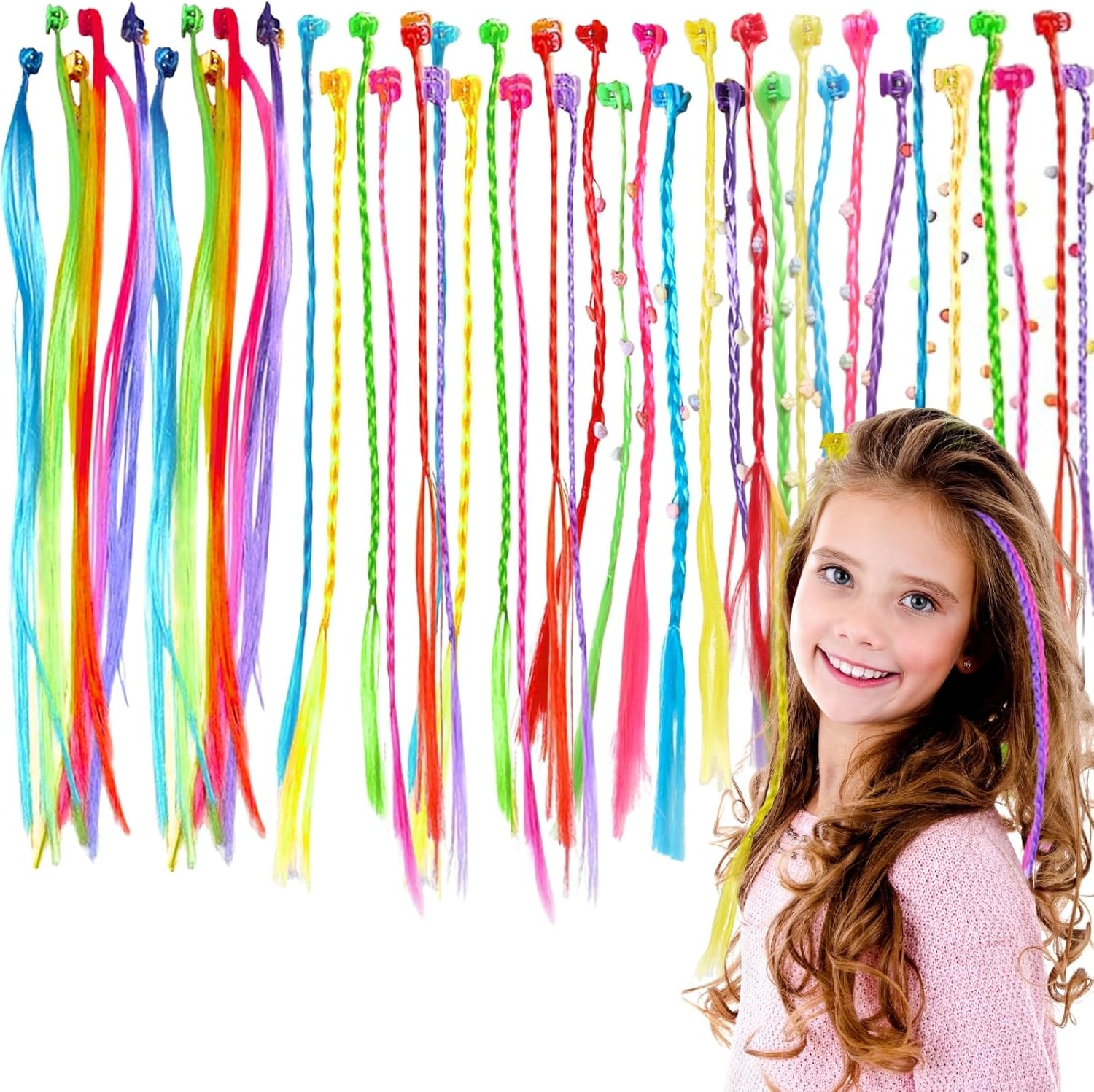 Extensions de cheveux avec clips : le kit idéal pour les filles et enfants, pour des coiffures éclatantes lors des fêtes
