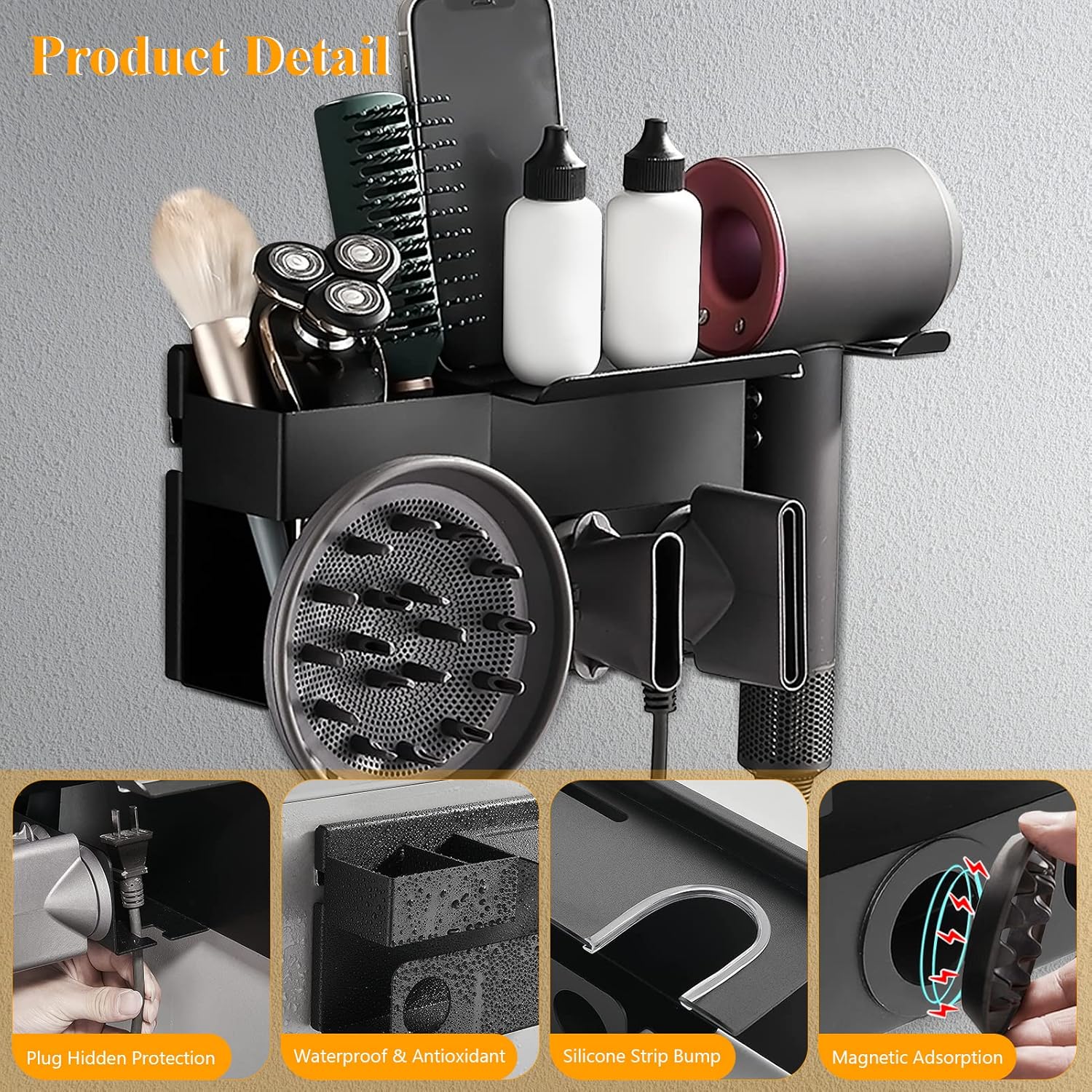 Support mural pour sèche-cheveux Dyson : un rangement astucieux pour les passionnés de beauté – Image 2