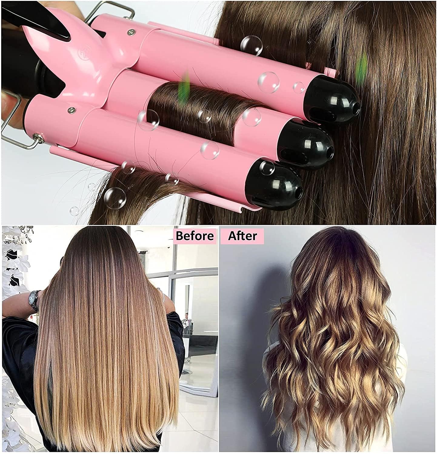 Bigoudi : le fer à friser en céramique pour des vagues glamour et durables Découvrez le Waver Curling Tourmaline Curler, l'outil idéal pour un coiffage élégant et personnalisé, parfait pour les passionnées de coiffure – Image 5