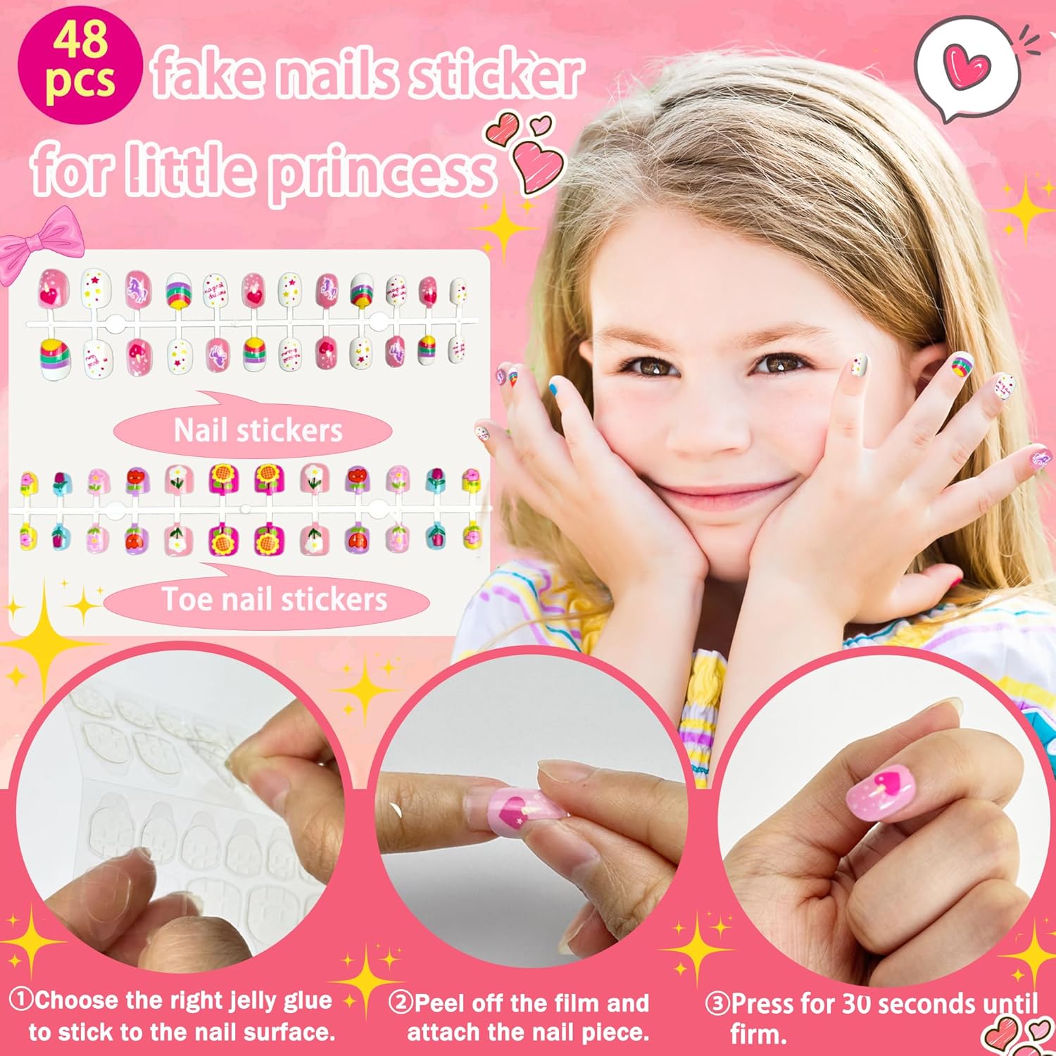 Kit manucure enfant : vernis à ongles non toxique et pelable pour des moments créatifs et amusants Idéal comme cadeau d'anniversaire pour les filles de 6 à 11 ans avec séchoir et trousse de maquillage inclus – Image 5