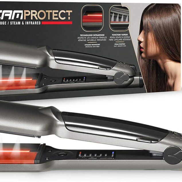 Lisseur infrarouge STEAM PROTECT : l'outil idéal pour des cheveux lisses et protégés jusqu'à 235°C