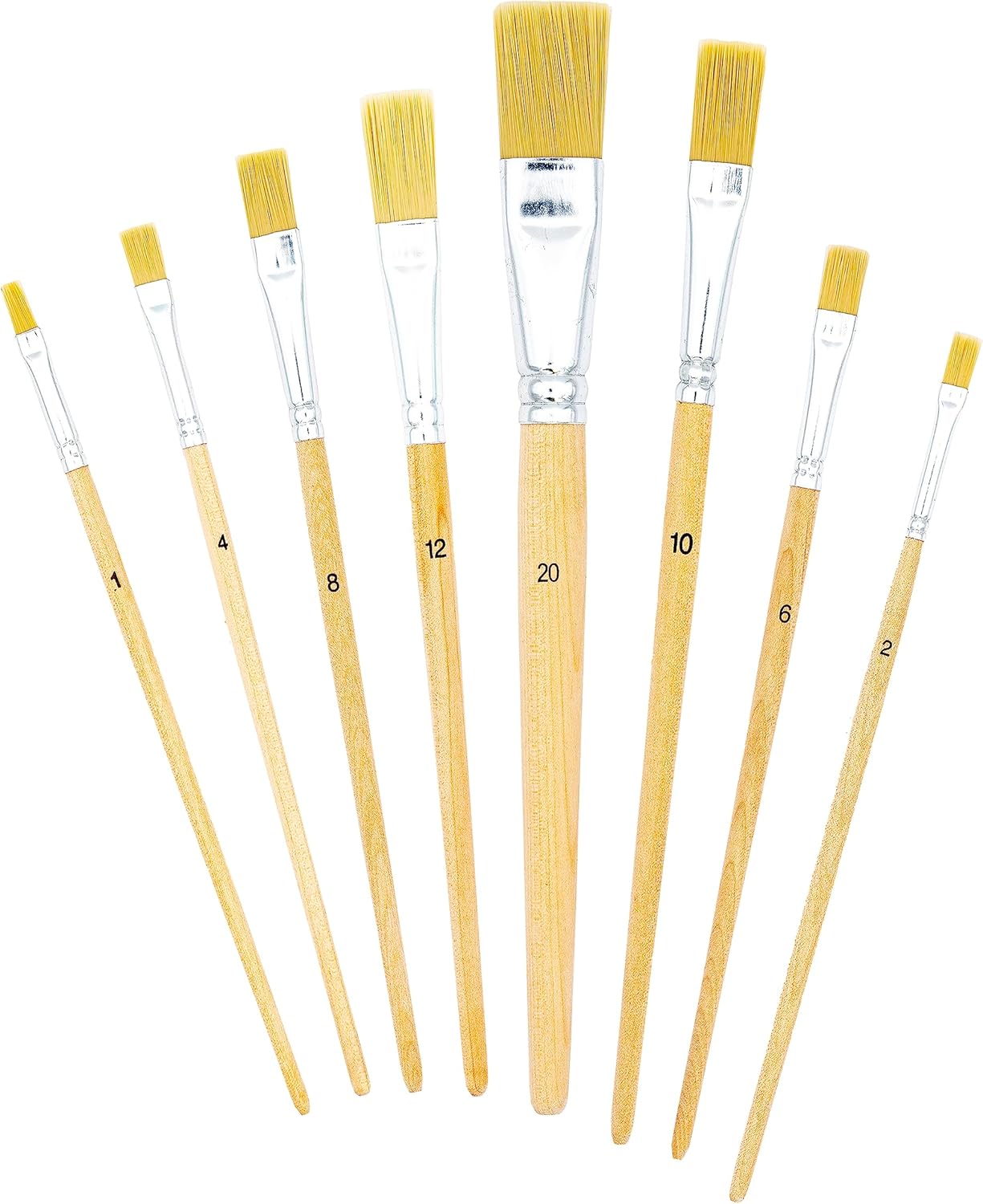 Set de Pinceaux de Peinture Naturels, 8 Tailles Variées – Image 3