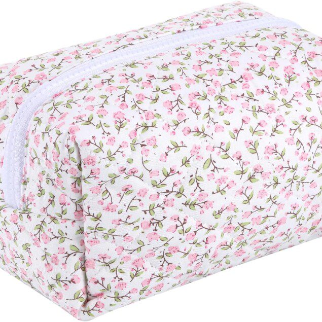 Trousse de beauté esthétique à fleurs : l'organisateur de cosmétiques idéal pour femmes et filles en voyage