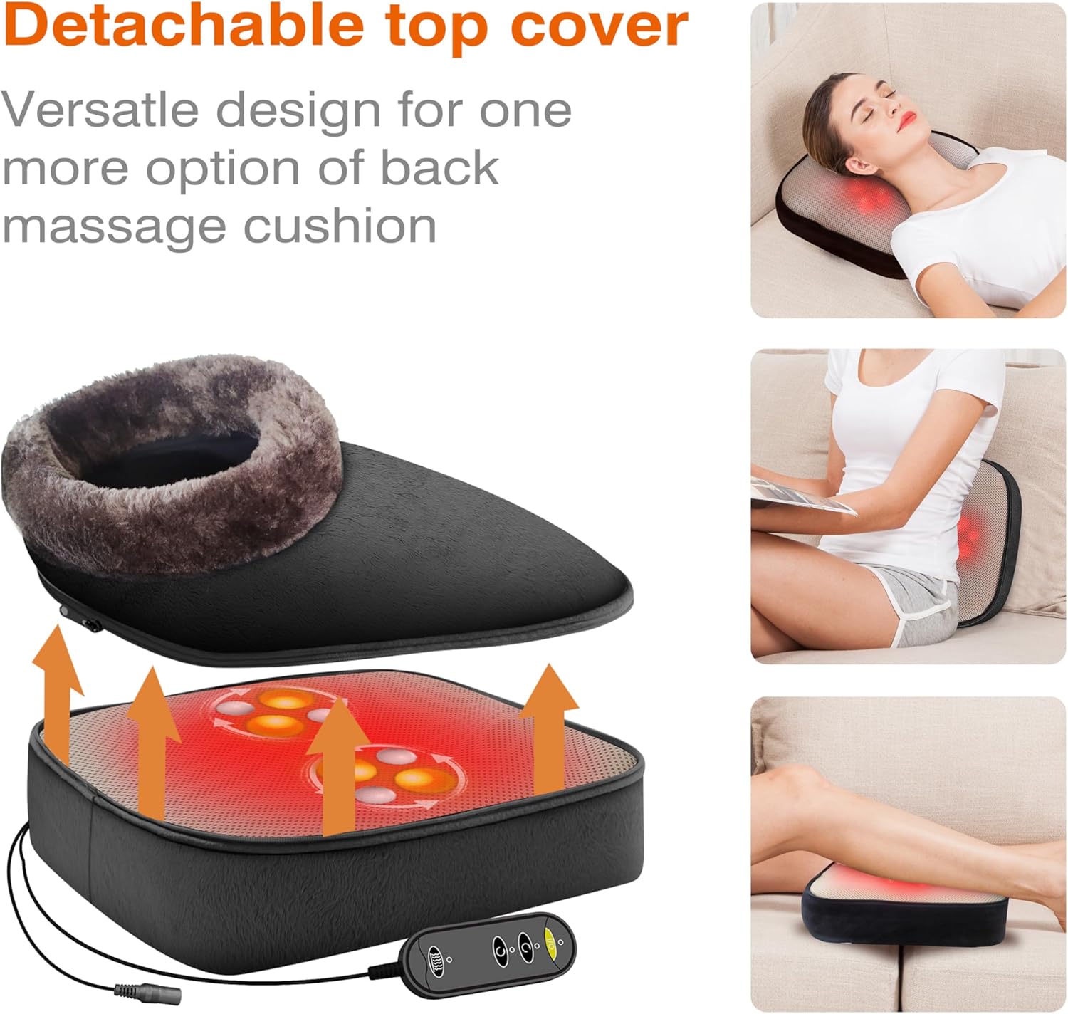 Massage pieds shiatsu chauffant : coussin relaxant pour papa et maman à la maison – Image 3