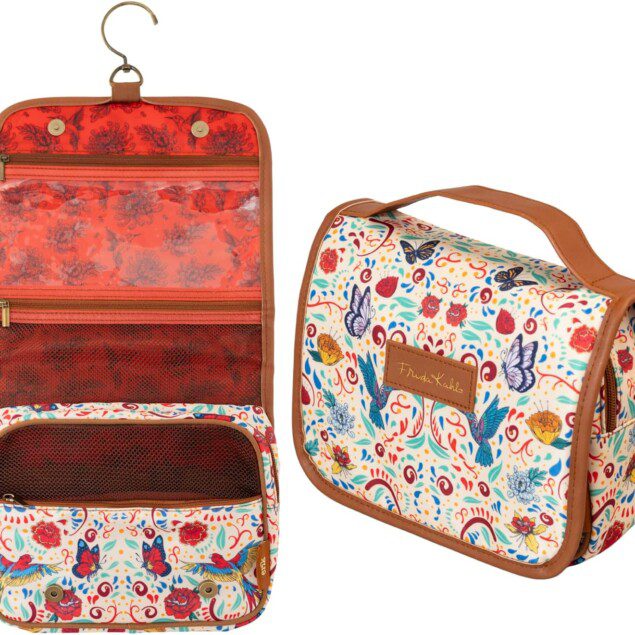 Trousse de toilette voyage Frida Kahlo : l'accessoire élégant pour femmes, hommes et enfants   Organisez vos essentiels avec style grâce à son crochet de suspension  