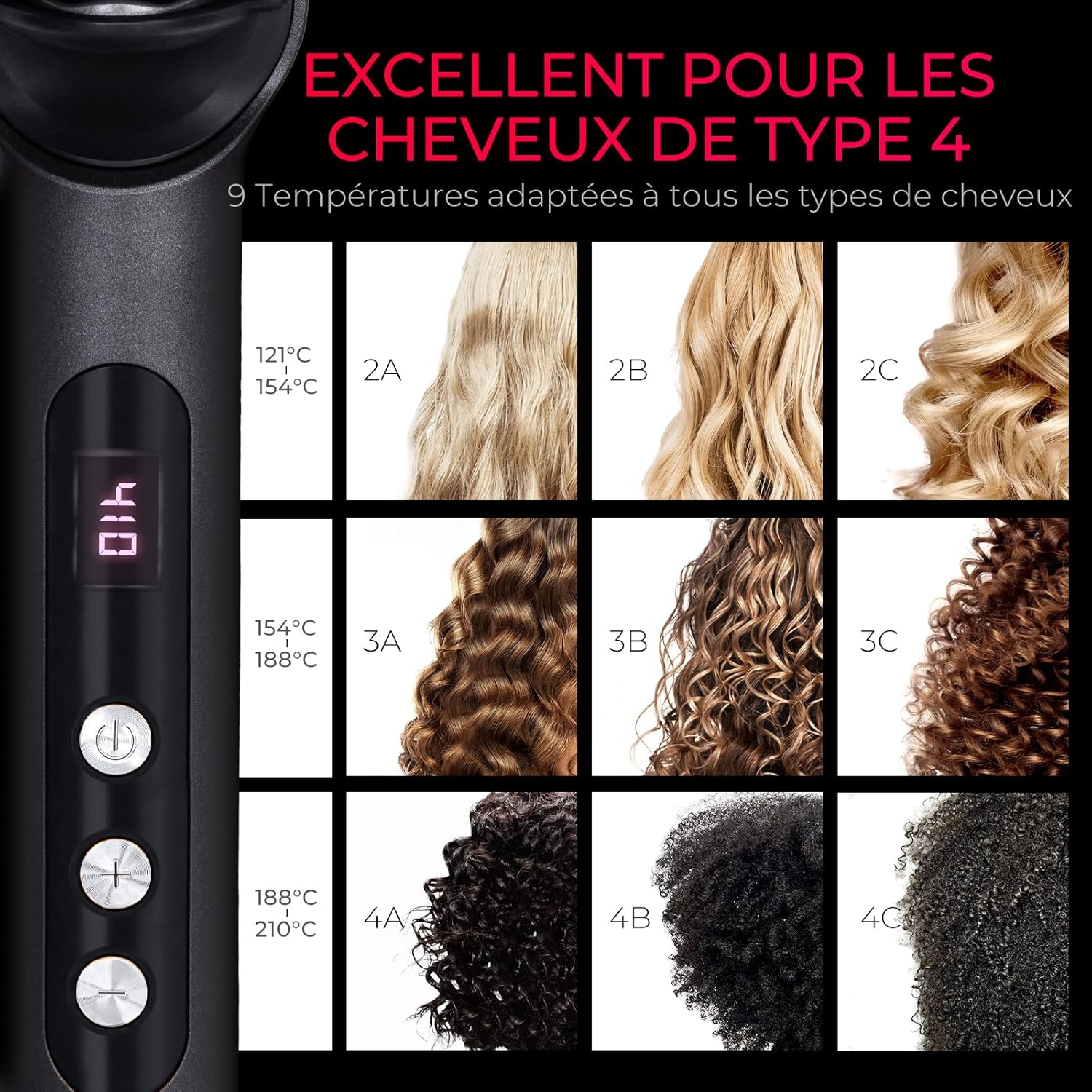 Brosse lissante pour cheveux : lissez vos mèches en un temps record grâce à 9 réglages de température – Image 5