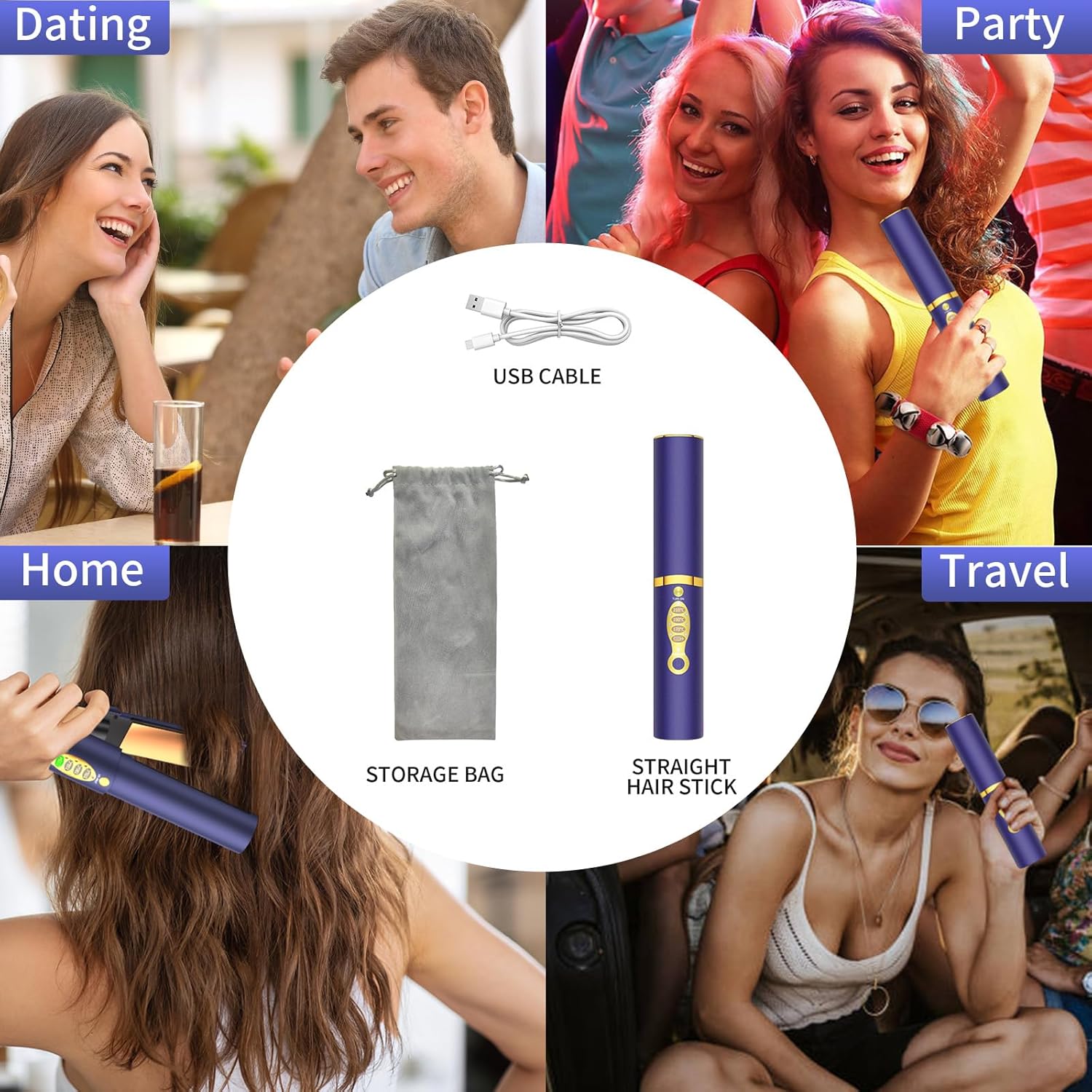 Fer à lisser voyage sans fil 2 en 1 : l'outil idéal pour des cheveux lisses ou bouclés en toute simplicité – Image 6