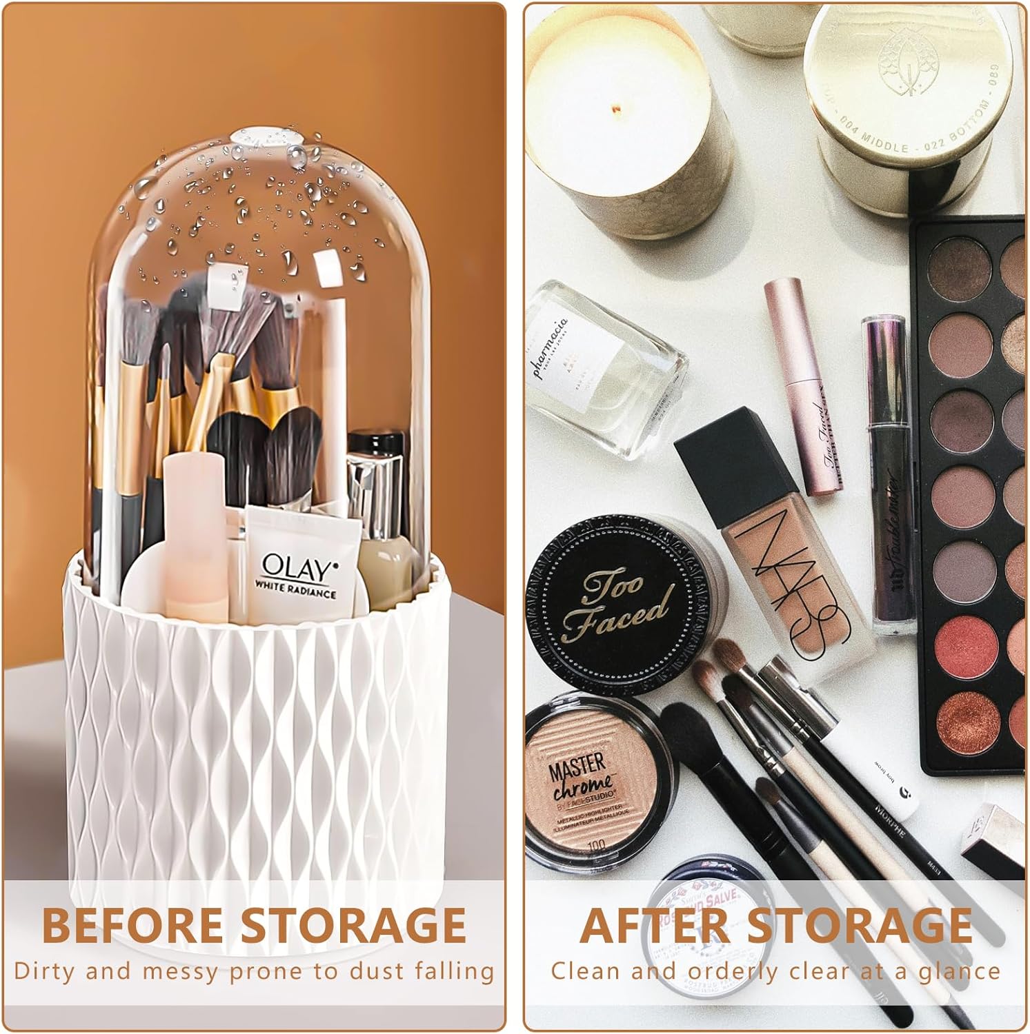 Organisateur de maquillage cosmétique : solution élégante pour une coiffeuse bien rangée – Image 5
