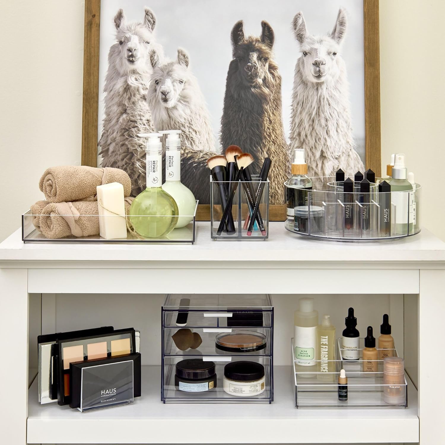 Organisateur de maquillage transparent : boîte de rangement avec 7 compartiments pour passionnées de beauté – Image 7