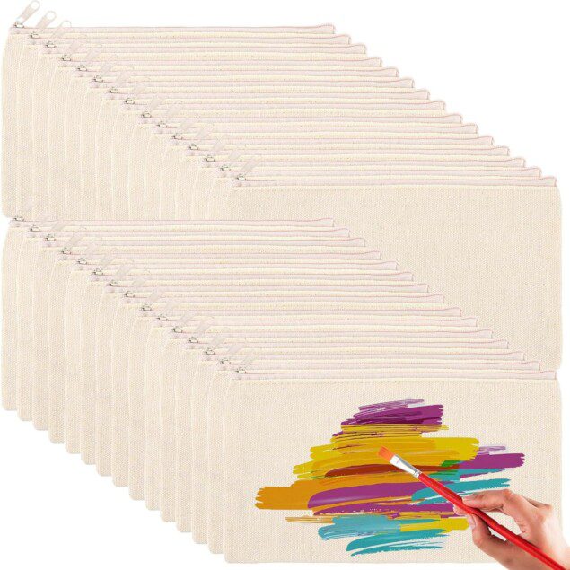 Pochette tissu zippée : le lot de 30 trousses personnalisables pour un rangement élégant et créatif