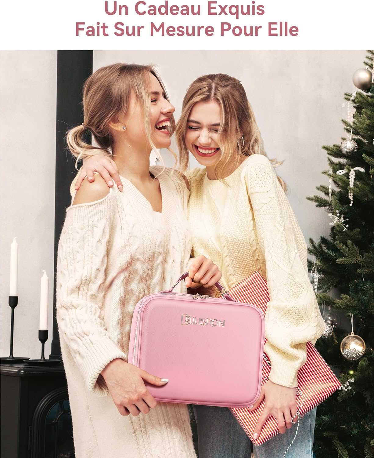 Trousse de maquillage pour les passionnées de beauté : un miroir LED et des compartiments réglables pour un rangement optimal – Image 6