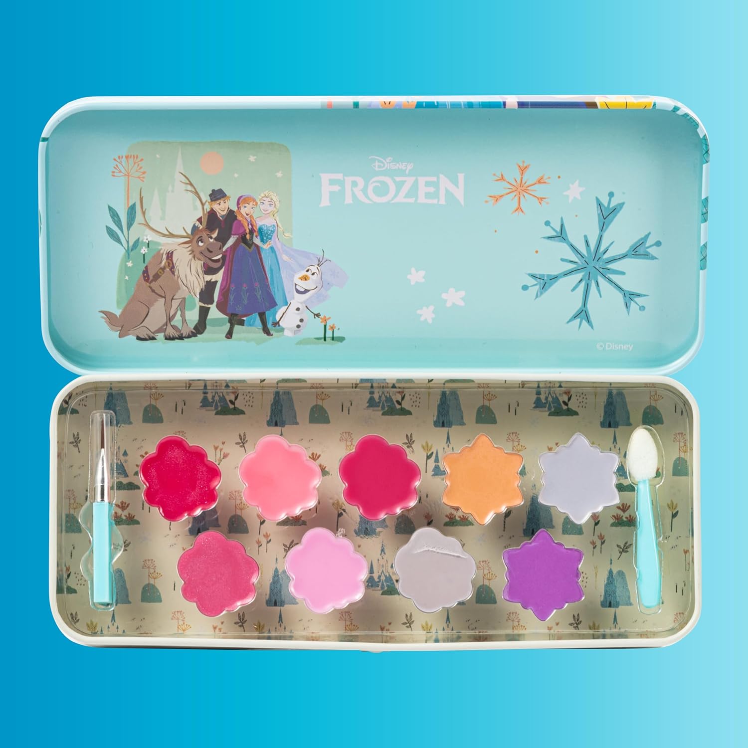 Ensemble de maquillage Frozen : le kit parfait pour les enfants avec brillants à lèvres et fards à paupières colorés – Image 3