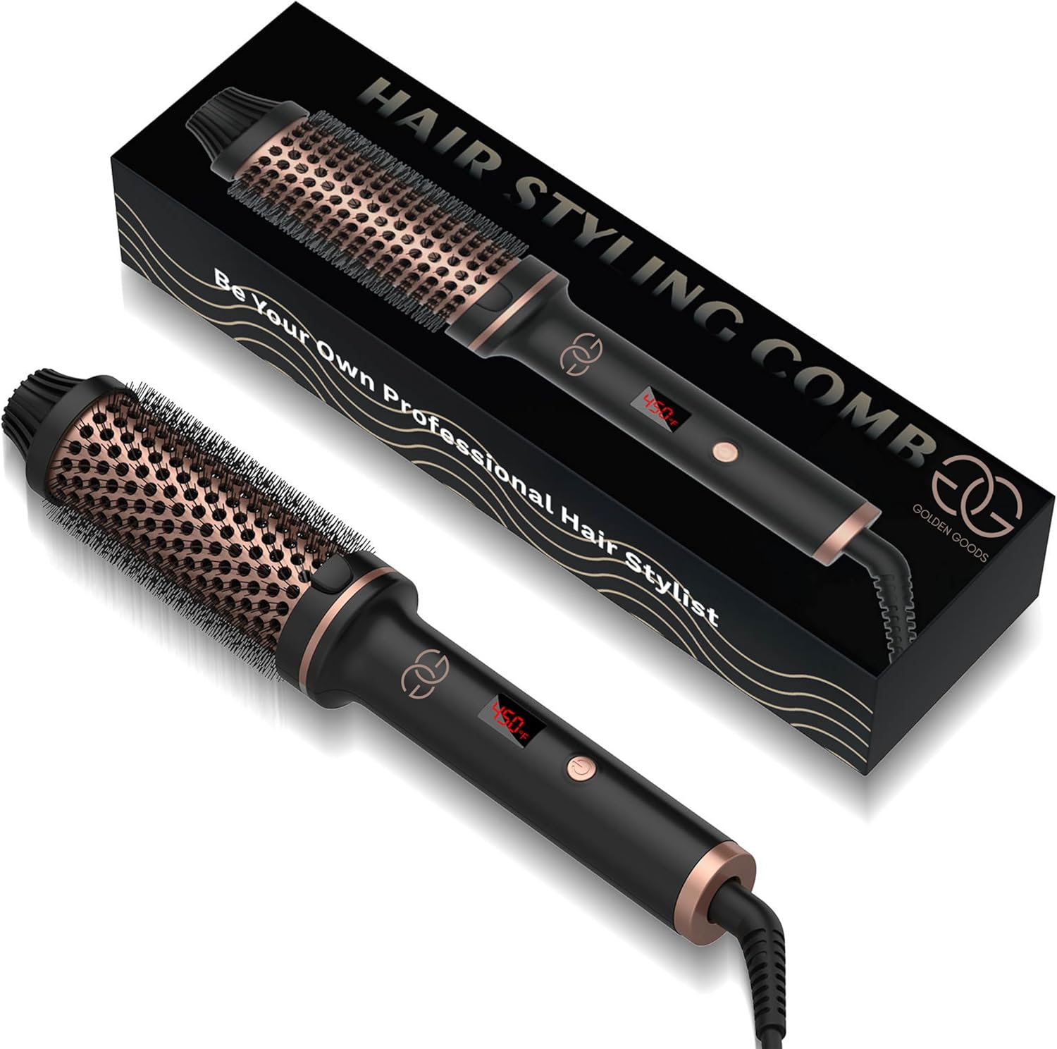 Brosse Chauffante 3-en-1 : Volume et Brillance