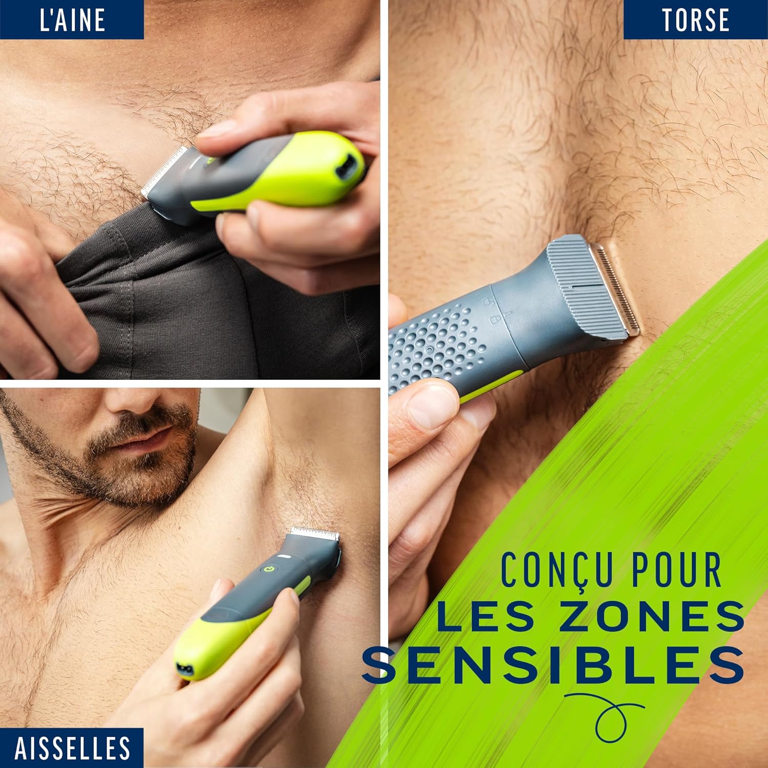 Tondeuse intime pour homme : rasoir électrique multi-usage 100% étanche pour un confort optimal – Image 2