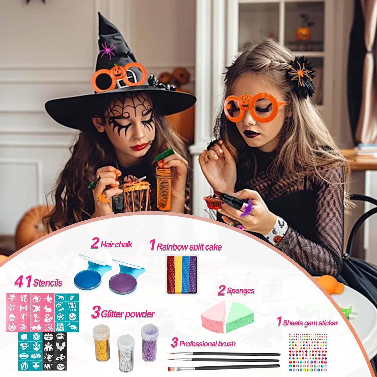 Kit de peinture faciale pour enfants : 20 couleurs perlées sûres pour des créations artistiques amusantes – Image 3