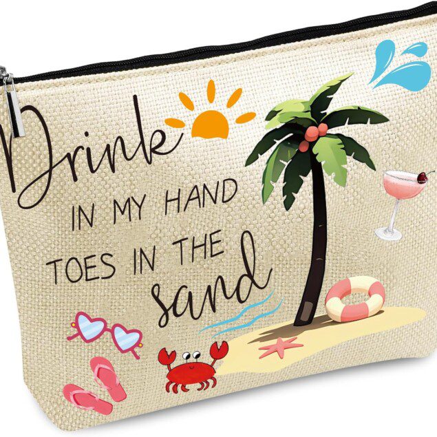 Trousse de maquillage voyage : la solution idéale pour femmes en vacances   Pochette étanche et spacieuse pour cosmétiques, parfaite pour la plage et la natation