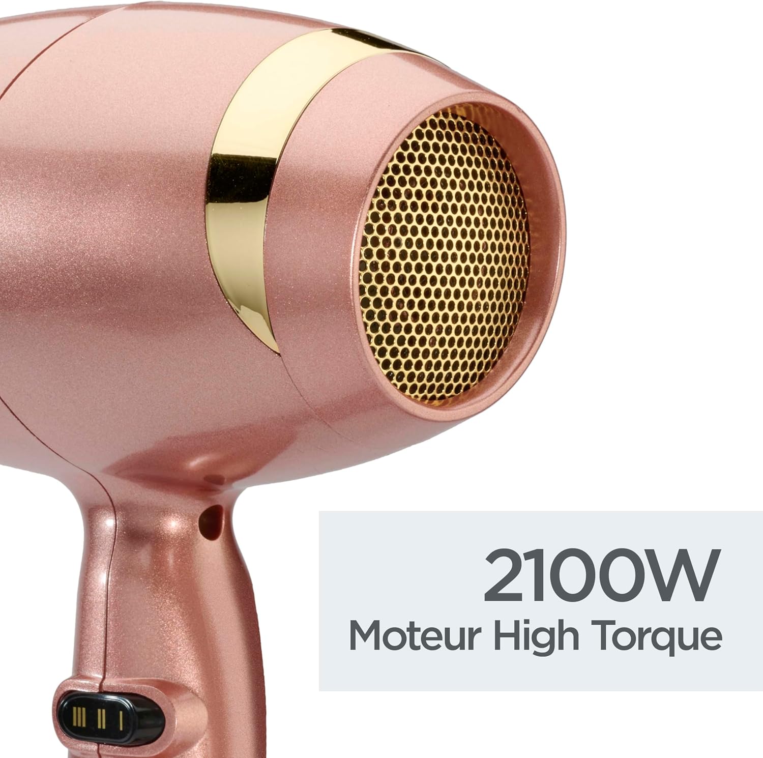 Sèche-cheveux léger et puissant pour un séchage rapide et élégant Profitez d'une coiffure impeccable avec notre sèche-cheveux rose gold, doté de la technologie céramique et ionique – Image 2