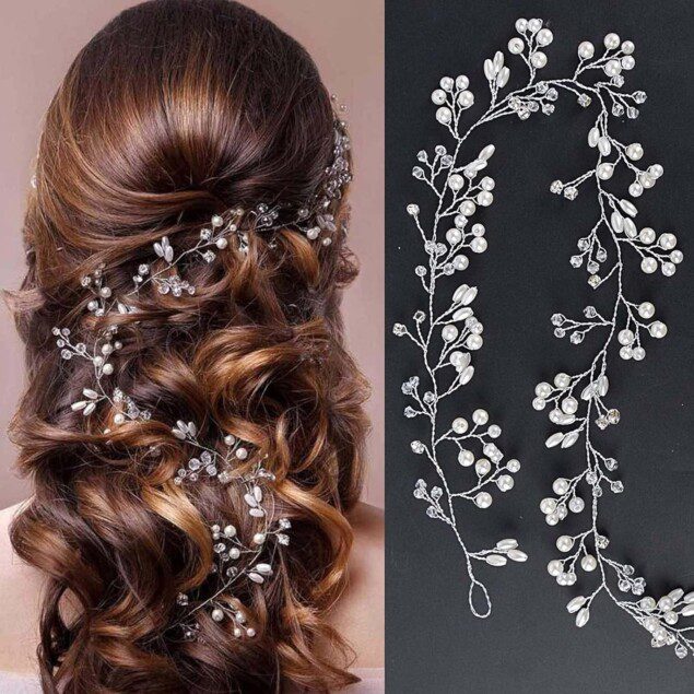 Bandeau de mariage en perles pour mariée : élégance et éclat pour sublimer votre coiffure