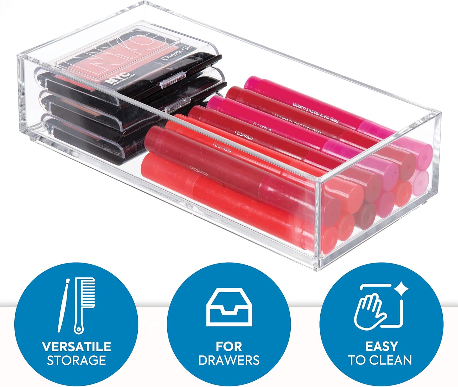 Organisateur de maquillage transparent : idéal pour un rangement élégant et pratique – Image 2