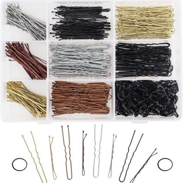 Épingle à cheveux : le kit complet pour les coiffeurs amateurs et professionnels 420 pièces d'épingles et accessoires pour réaliser des coiffures élégantes et durables avec facilité