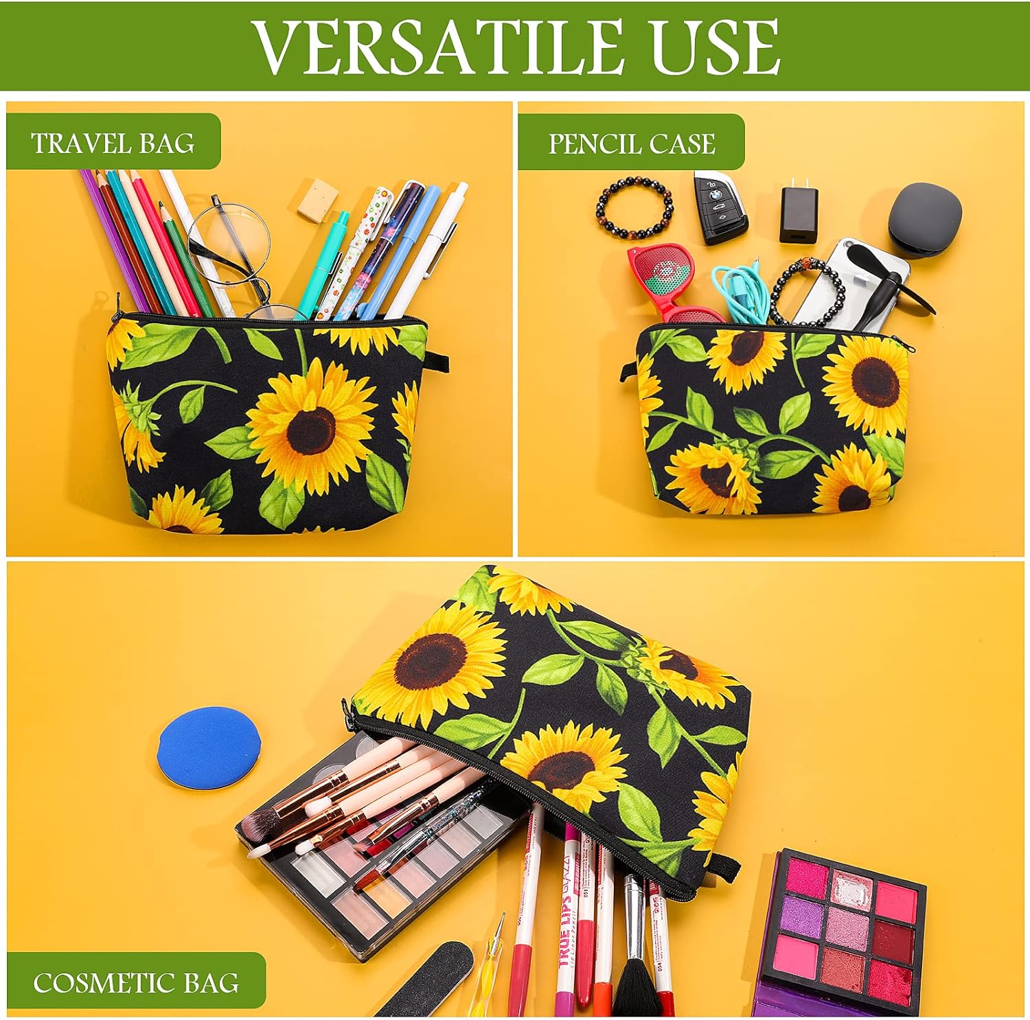 Trousse de maquillage en toile : l'organiseur parfait pour femmes et filles en voyage – Image 3