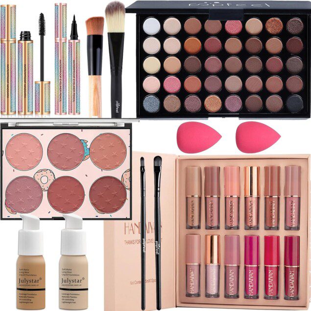 Kit de maquillage complet pour femmes et adolescentes : sublimez votre beauté avec un coffret professionnel incluant ombres à paupières, rouge à lèvres et plus