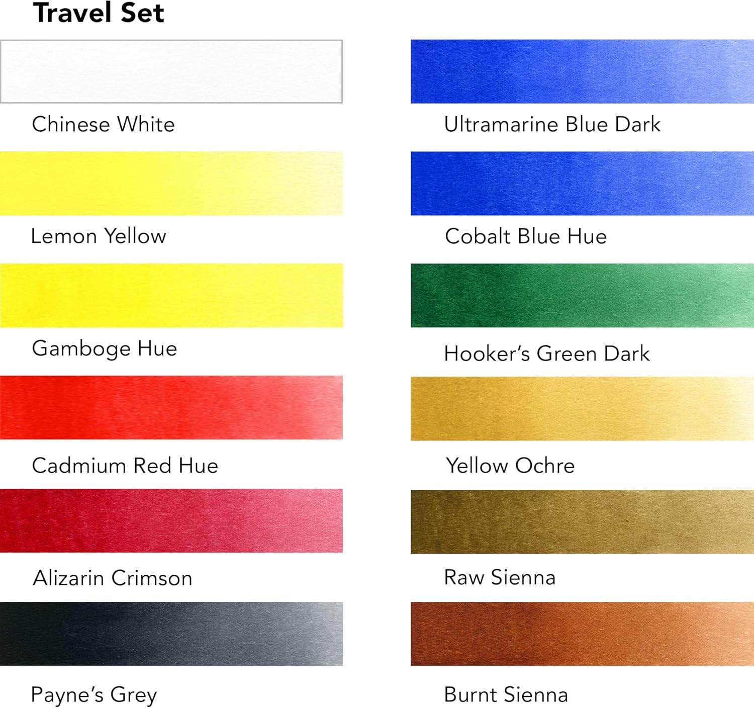Aquarelle en voyage : set de 12 demi-godets et pinceau pour artistes nomades – Image 2