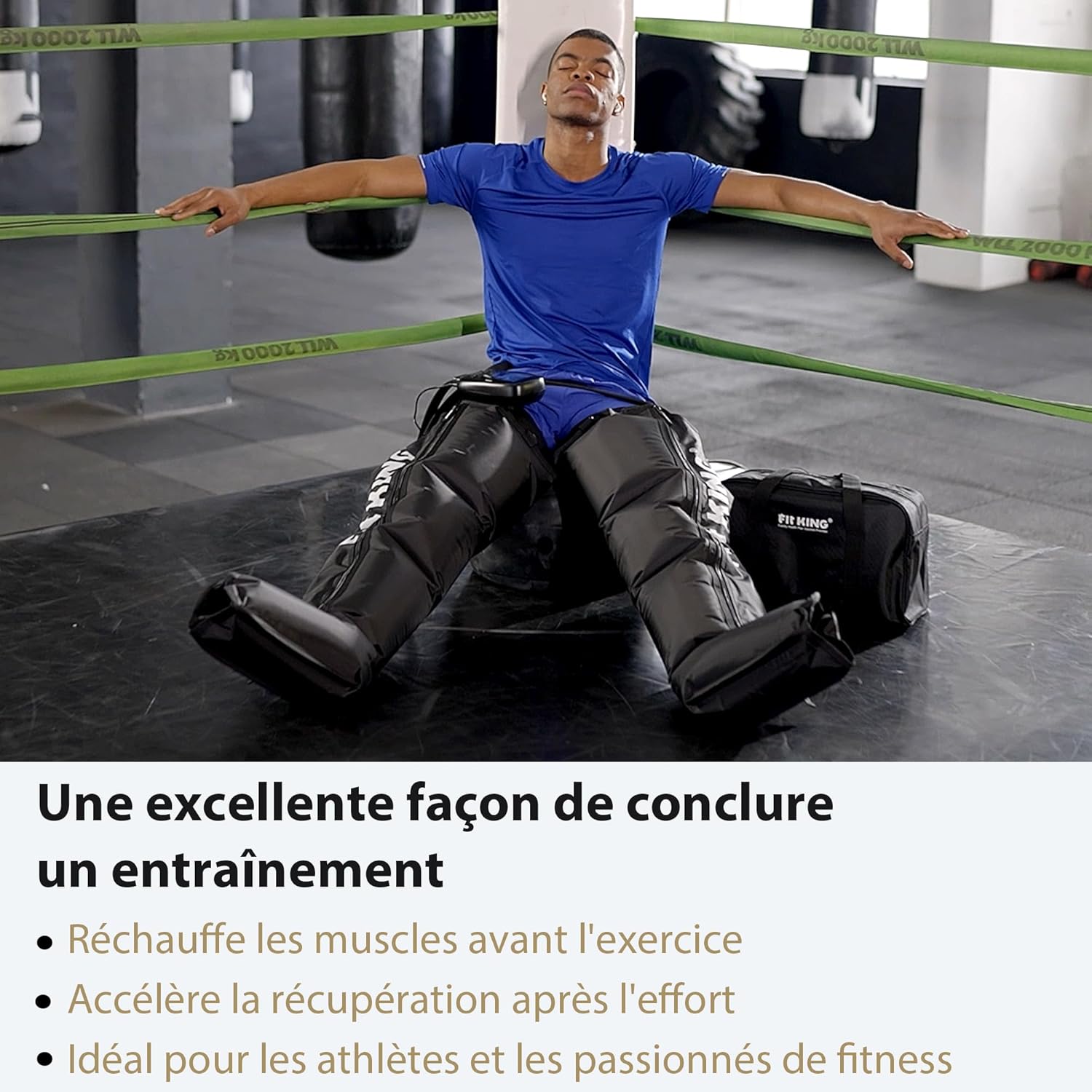 Massage jambes : bottes de pressothérapie pour la récupération et le soulagement des jambes lourdes Un appareil de massage innovant pour améliorer vos performances sportives – Image 4