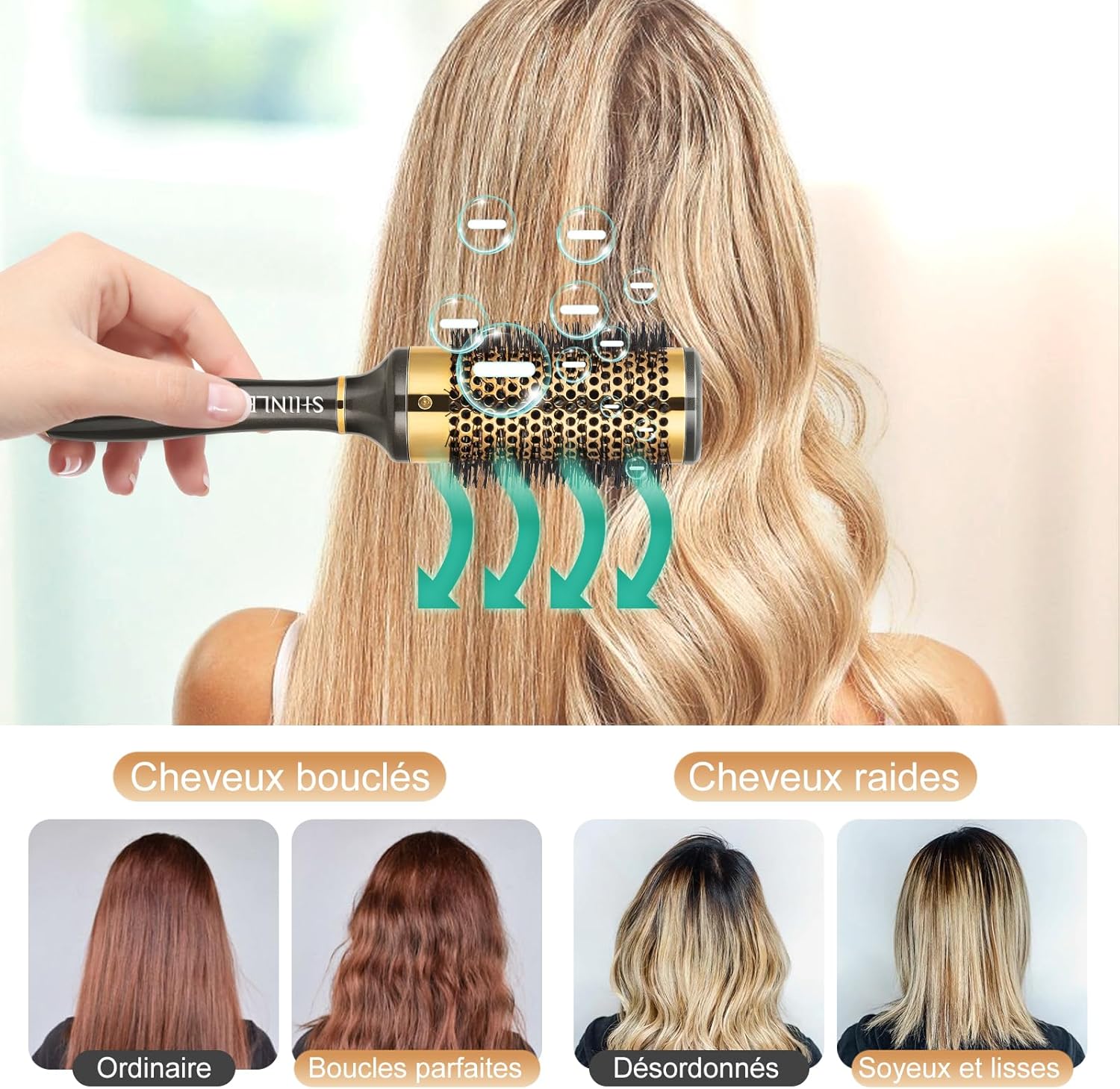 Brosse cheveux démêlant : l'alliée parfaite pour filles, femmes et hommes, pour un coiffage facile et un volume éclatant – Image 5