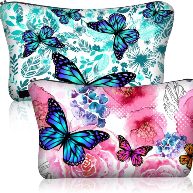 Trousse de toilette femme : élégante trousse de maquillage en papillon pour un voyage pratique et stylé