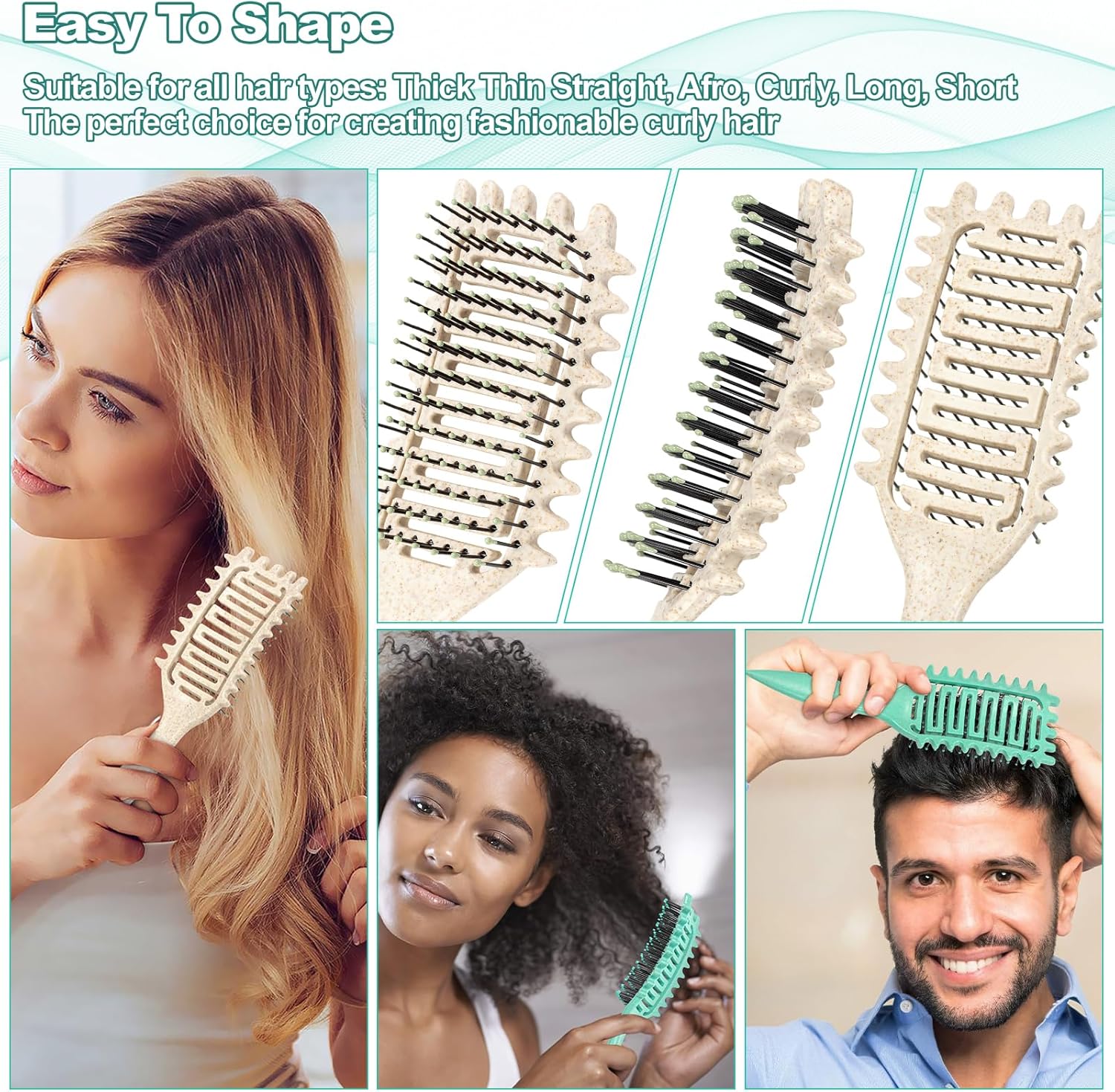 Brosse demêlante pour cheveux bouclés : l'outil idéal pour un coiffage facile et sans frisottis – Image 7
