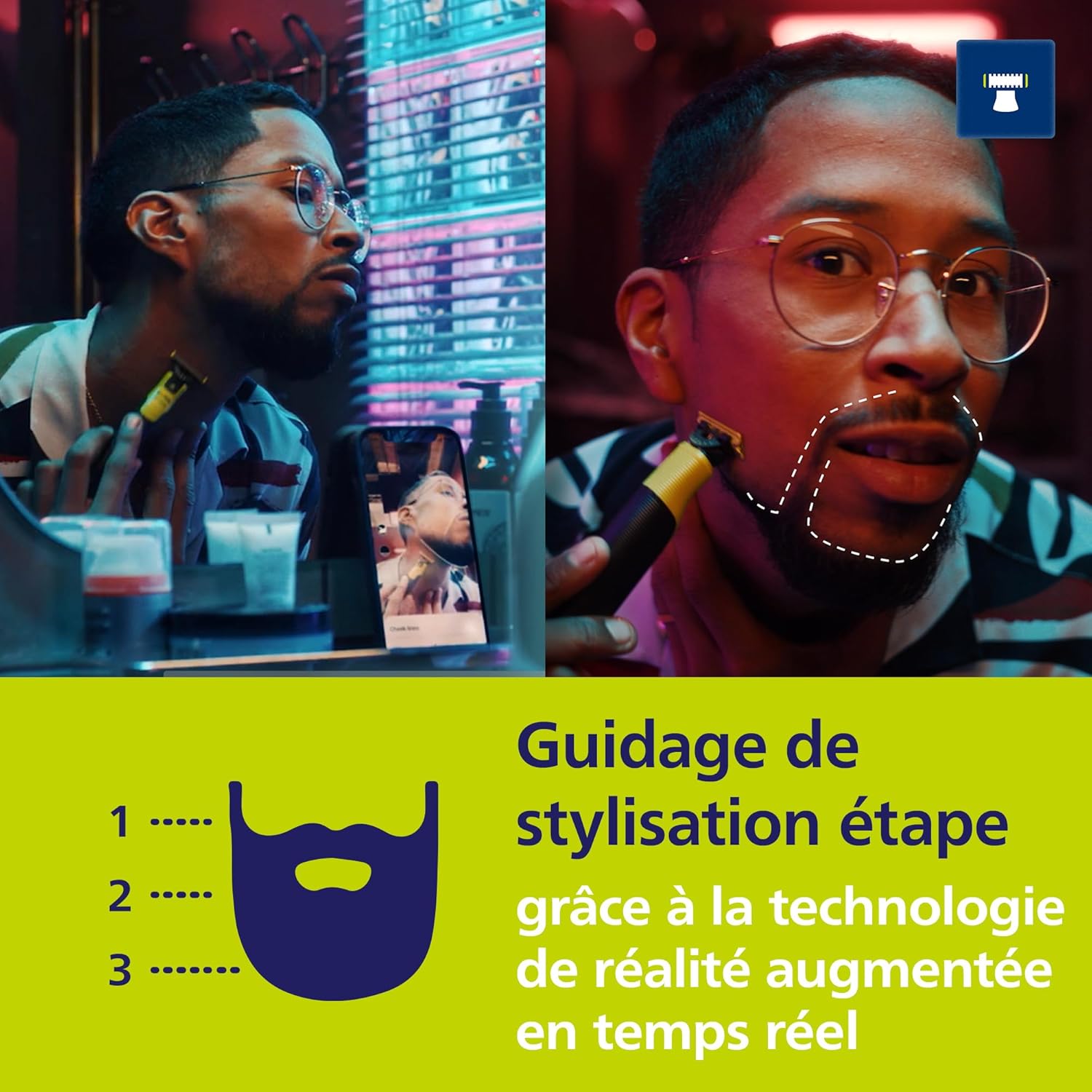 Rasoir électrique Philips OneBlade 360 : pour un rasage impeccable du visage et du corps Découvrez la tondeuse à barbe et corps tout-en-un avec technologie de lame 360° pour une expérience de rasage parfaite et personnalisée. – Image 4
