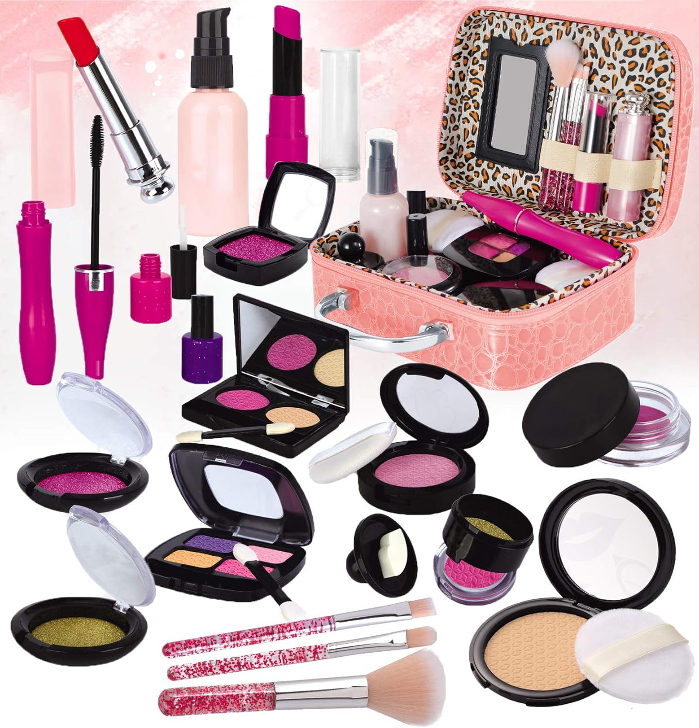Faux maquillage pour enfants : kit de cosmétiques ludique et élégant pour filles à partir de 3 ans
