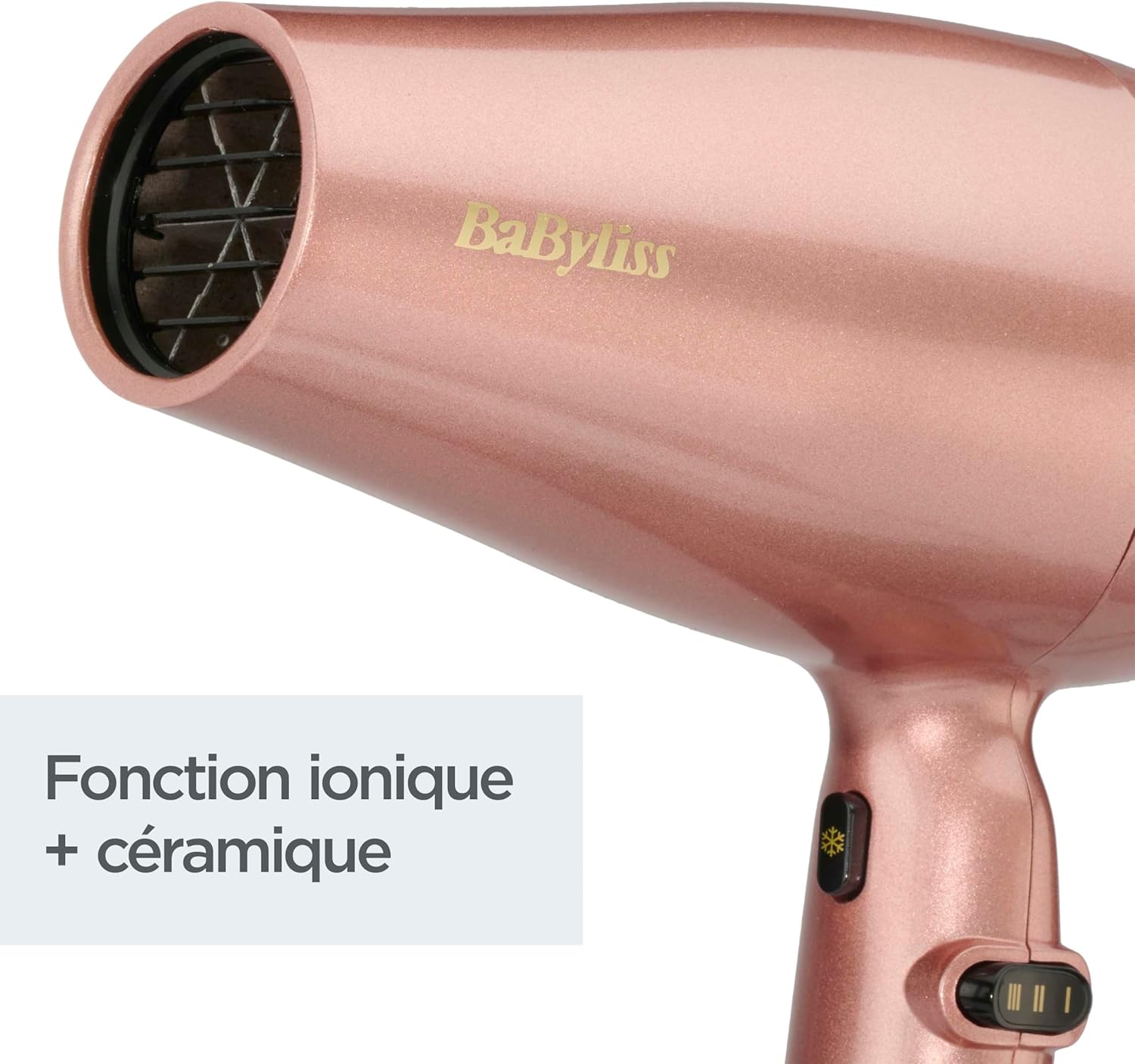 Sèche-cheveux léger et puissant pour un séchage rapide et élégant Profitez d'une coiffure impeccable avec notre sèche-cheveux rose gold, doté de la technologie céramique et ionique – Image 3