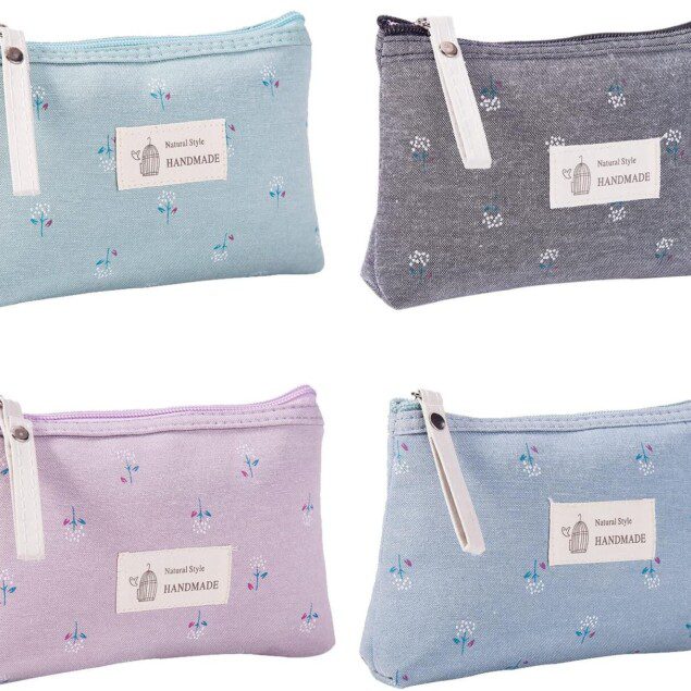 Pochette maquillage élégante : 4 pièces pour femmes et filles, idéale en voyage