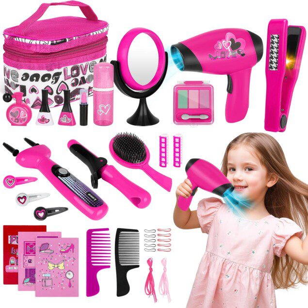 Jeu de beauté et mode : ensemble d'accessoires fashion pour les jeunes créatrices

Découvrez le maquillage artificiel, le sèche-cheveux et la machine à tresser pour des looks éblouissants !